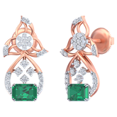 14K Gold & Diamond Women Earring KRB44084EG